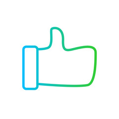 Customer Review E Commerce icon with green and blue gradient outline style. feedback, rating, service, survey, satisfaction, experience, opinion. Vector illustration