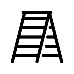 Editable folding ladder, step, stepladder vector icon. Construction, tools, industry. Part of a big icon set family. Perfect for web and app interfaces, presentations, infographics, etc