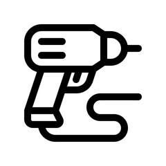 Editable electric drill, drilling machine vector icon. Construction, tools, industry. Part of a big icon set family. Perfect for web and app interfaces, presentations, infographics, etc