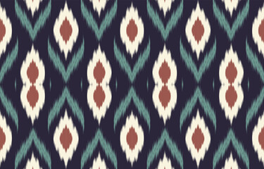 Ethnic abstract ikat art. Aztec ornament print. geometric ethnic pattern seamless  color oriental.  Design for background ,curtain, carpet, wallpaper, clothing, wrapping, Batik, vector illustration.