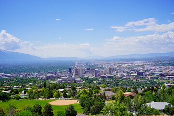 Downtown at salt lake city, UT, in spring	 - Powered by Adobe