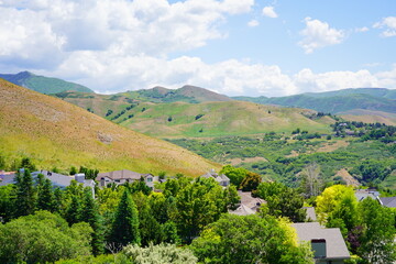 Mountain at salt lake city, UT, in spring	
