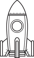 Obraz na płótnie Canvas Rocket liftoff icon isolated vector illustration.