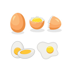Eggs cartoon design template