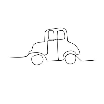 recommend clip art: car continuous line art