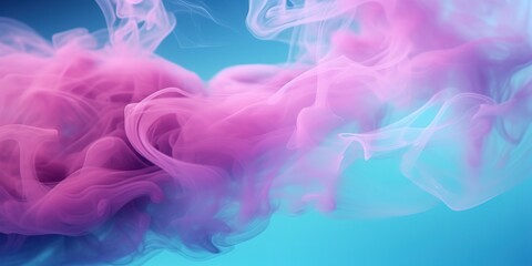 Fototapeta na wymiar Dreamy pastel teal and pink smoke on abstract background