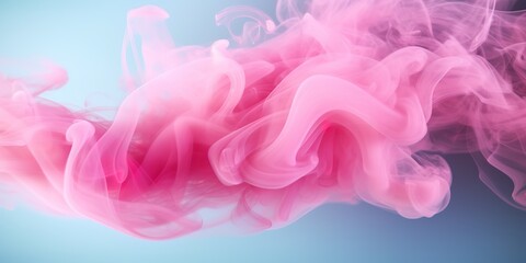 Dreamy pastel teal and pink smoke on abstract background