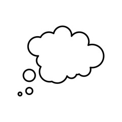 Trendy think bubble in flat style. Cloud line art. vector illustration.eps