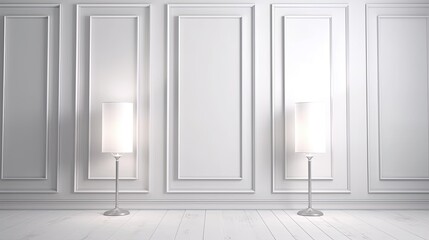 Beautiful Light Background with Decorative White Panels