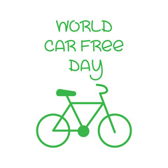 vector graphic of world car free day good for world car free day celebration. vector on white background..eps