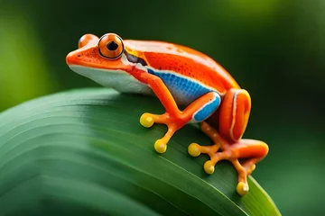 Wandaufkleber red eyed tree frog © qaiser