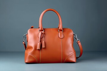 Beautiful Trendy Smooth Youth Women's Handbag In Bright Terracotta Color