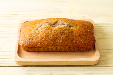 Homemade banana bread sliced
