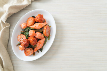  Stir Fried Fish Balls with Yentafo Sauce