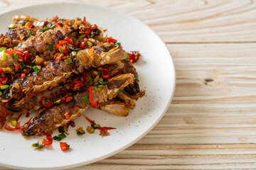 Stir-fried Mantis Shrimp or Crayfish with Chilli and Salt.