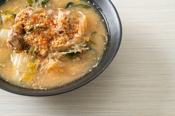 Sukiyaki Soup with Pork in Thai Style