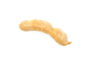 Ripe tamarind white background lao Fruit thai Fruit lao