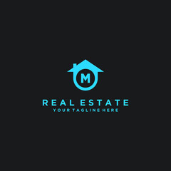 Initials House Logo  Real estate logo  Home logo  Vector logo design  Logo design template