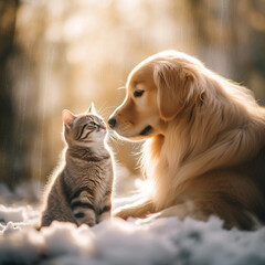 Cat and dog , Generative AI