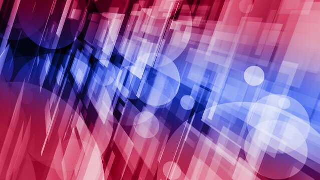 Depth and dynamic shapes geometrical interaction in fluid geometry motion background. Playful patterns in motion square and circle animation with hard edges and multilayer effects