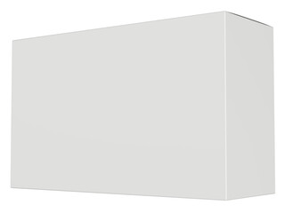 Realistic white box 3d rendering mockup