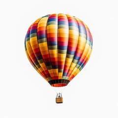 Hot air balloon photo on a white background