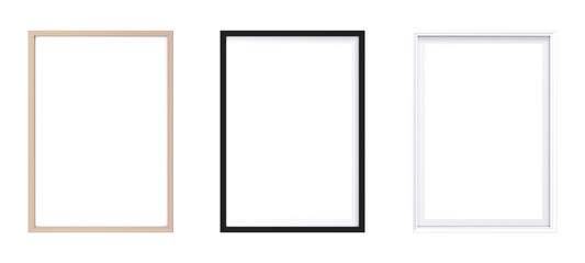 Picture frames set, 3d rendering