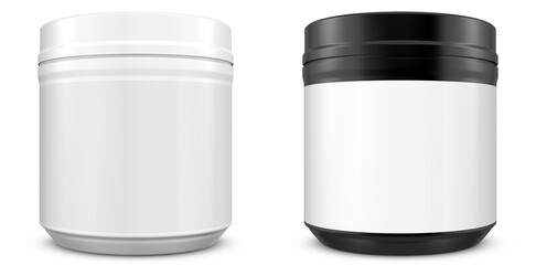 Realistic jar mock up on white background.3D Rendering 