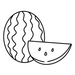 Watermelon outline