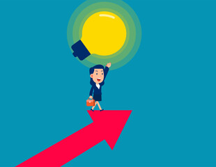 The business growth new idea. Business vector illustration concept