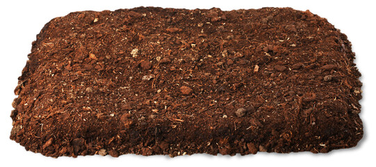 Brown fertile loam for the soil