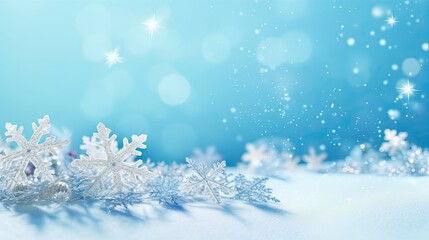 Fototapeta na wymiar Festive Winter Snow Background with Snowdrifts
