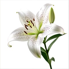 Lily photo on a white background