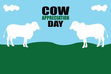 Cow Appreciation Day Vector Illustration. Suitable for greeting card, poster and banner.