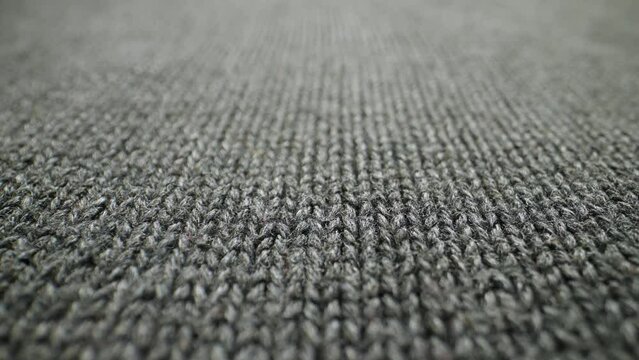 The structure of the fabric. Close-up of cotton linen. Dolly shot