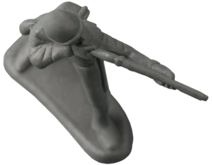 Little plastic toy army soldiers