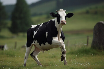 Generative AI.
a cute cow is dancing