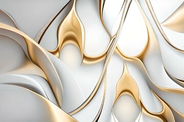 Natural White And Gold Marble Texture Background