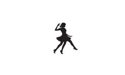 Fototapeta na wymiar Couple Dance logo vector design