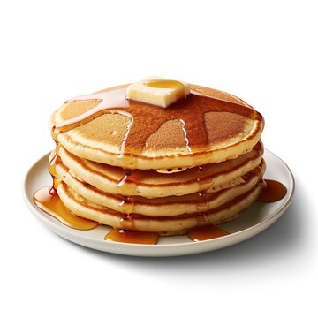 Pancakes photo on a white background
