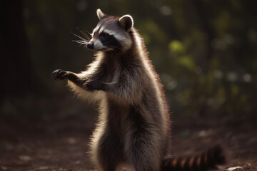 Generative AI.
a cute raccoon is dancing