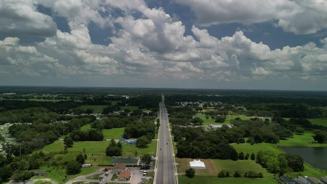 Aerial View of Bushnell Florida with Interstate I75