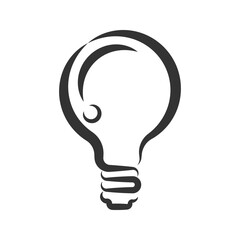 Icon light bulb that represents creativity, idea, genius