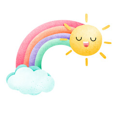 cute cloud and weather elements for kids