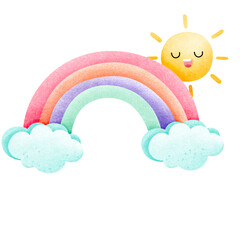 cute cloud and weather elements for kids