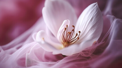 close up of pink magnolia flower