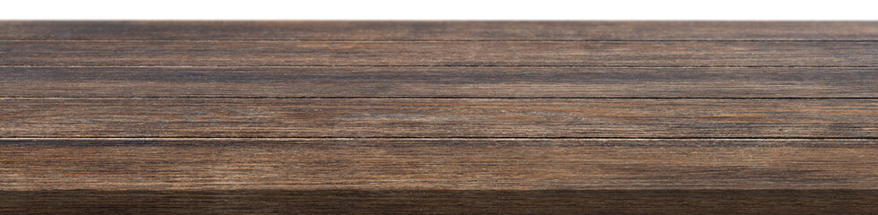 Fototapeta premium Empty brown wooden table with free space