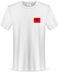 T-shirt with Albania flag