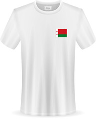 Fototapeta na wymiar T-shirt with Belarus flag