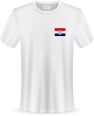 T-shirt with Croatia flag